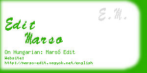 edit marso business card